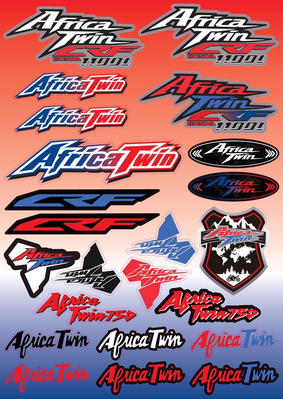 Motorcycle Stickers Decals for Africa Twin Vinyl Laminated