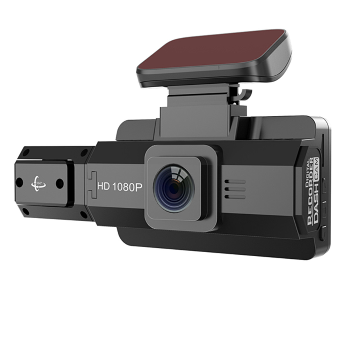 1080P Dual Camera HD Recorder Car DVR Recorders Dash Cam Loop Recording Black