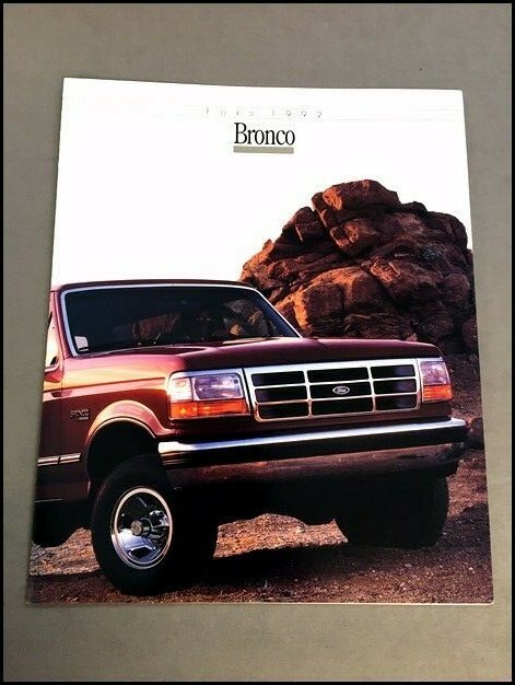 1992 Ford Bronco Original Car Sales Brochure Catalog