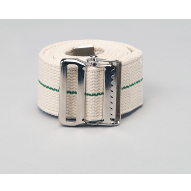 Posey Gait & Transfer Belt No. 6556S Short Cream & Green Stripe New 54" x 2"