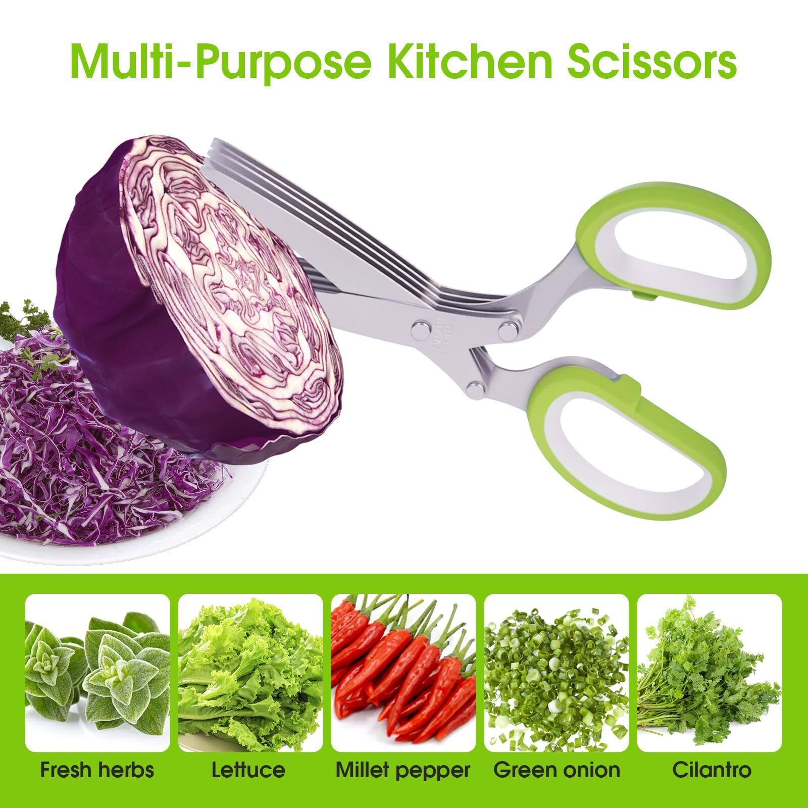 Tijera Para Cocina Multifuncional 5 Hojas Multipurpose kitchen scissors