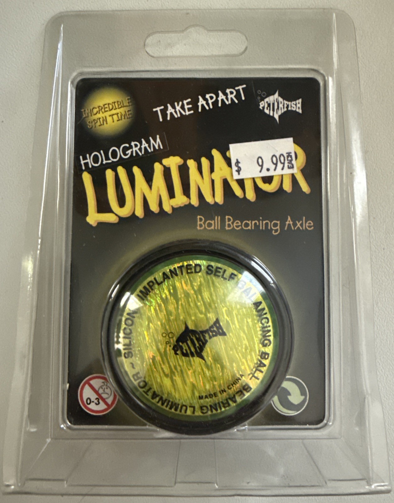 Vtg Hologram Luminator Peter Fish Yo-yo Ball Bearing Axle 1996 NIB￼