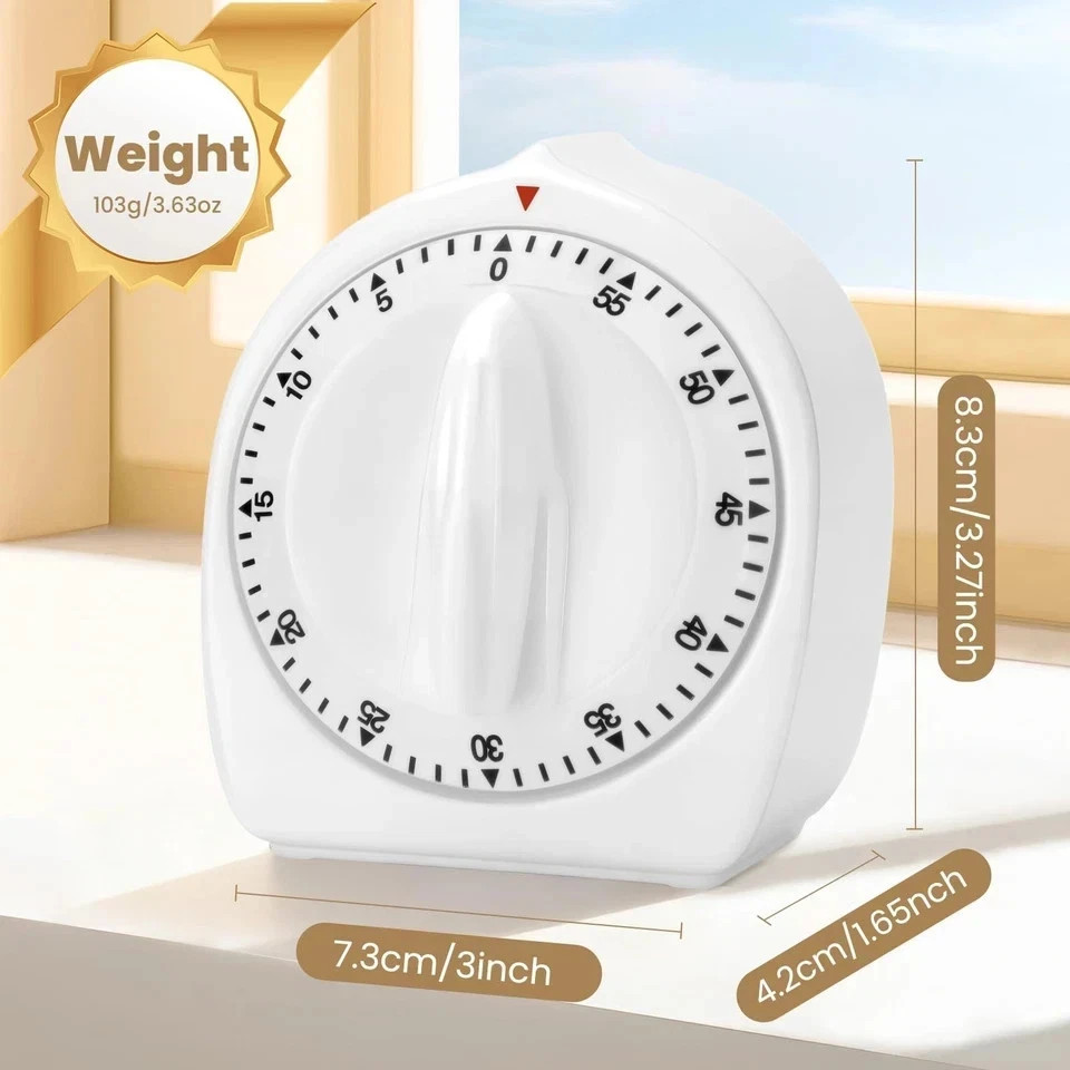 Kitchen Timers for Cooking, 60 Minute Wind Up - Chef Cooking Timer