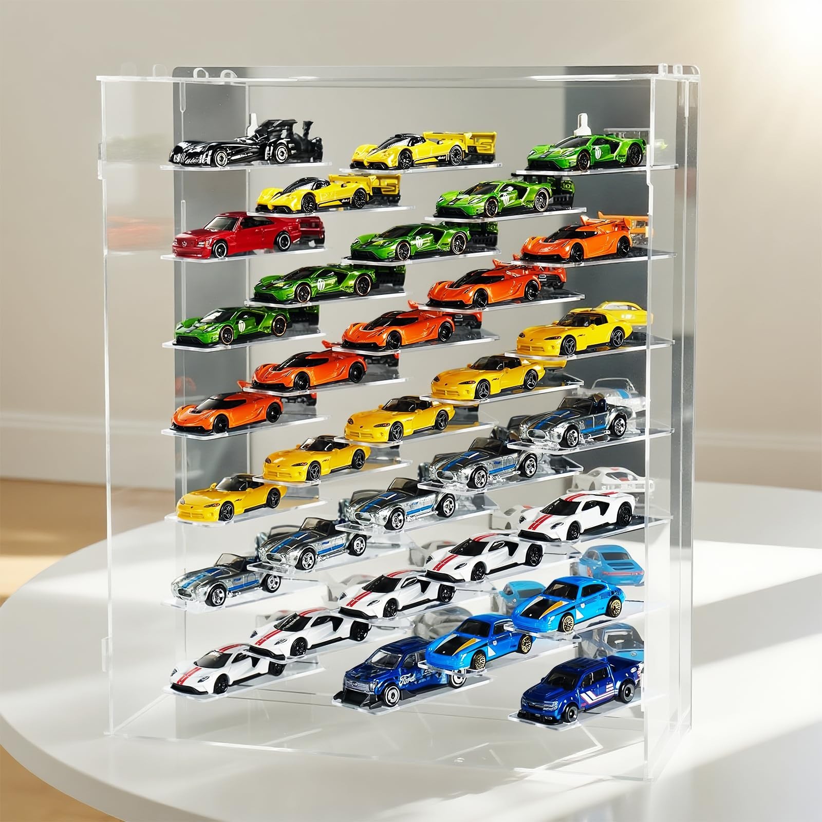 Display Case for Hot Wheels Car, Hold 33 Cars, Storage for 1/64 Diecast Car |...