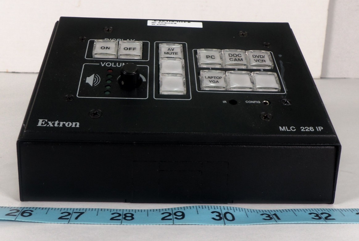 Extron MLC 226 IP MediaLink Controller On/Off Display Volume Controls SKU A