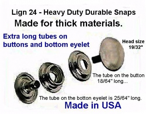 Boat Cover Snap Fasteners (20) Nickel HEAVY DUTY THICK materials Canvas / TOOLS
