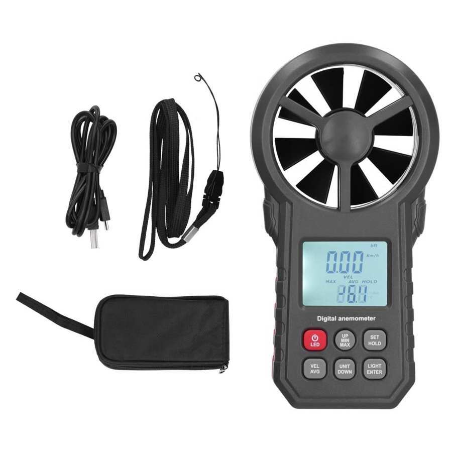 Anemometer Air Velocity Wind Speed Temperature Test Meter 2in1 USB Bluetooth App