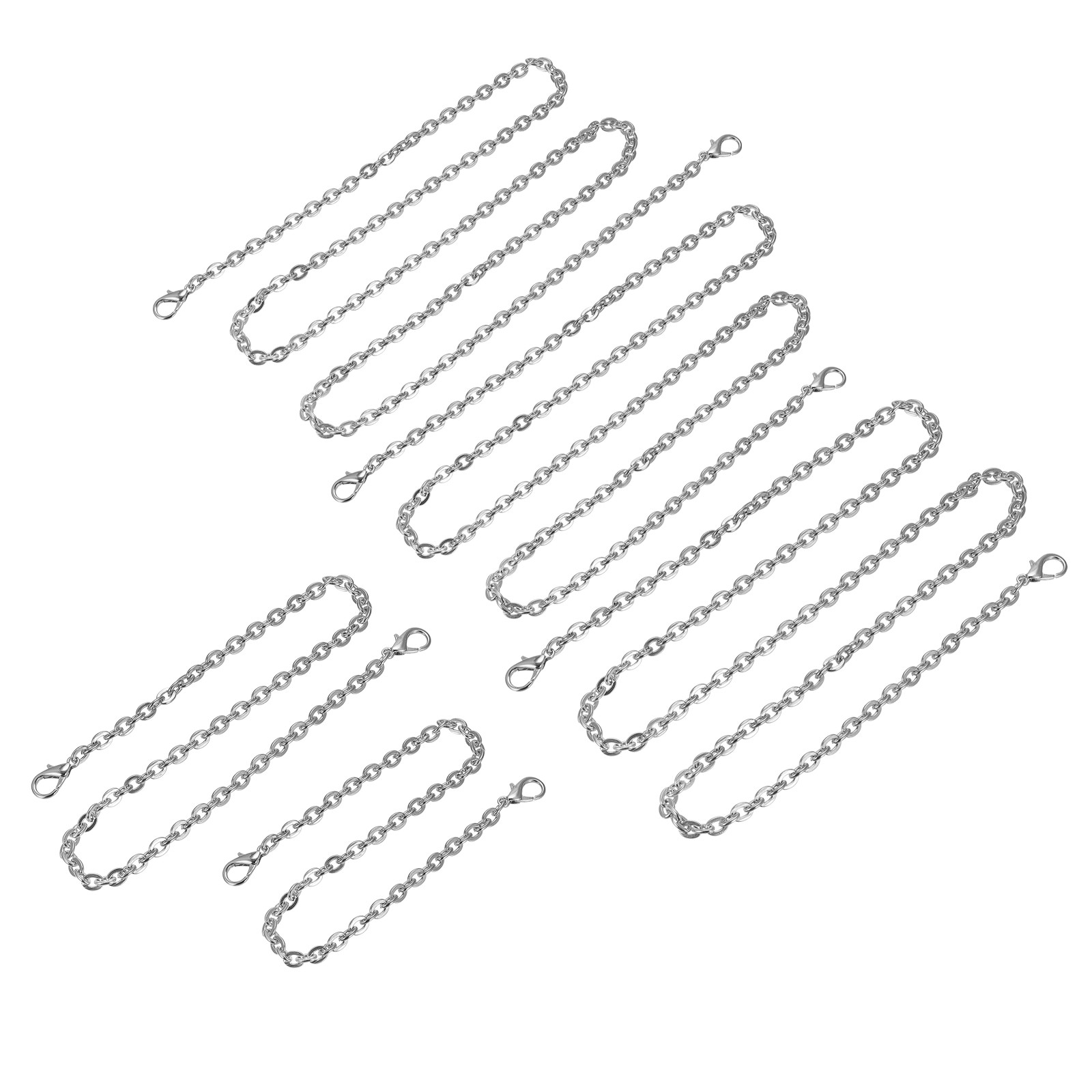 Purse Chain Strap, Purse Handle Shoulder Strap(16" 24" 39" 43" 47"), 5Pcs Silver