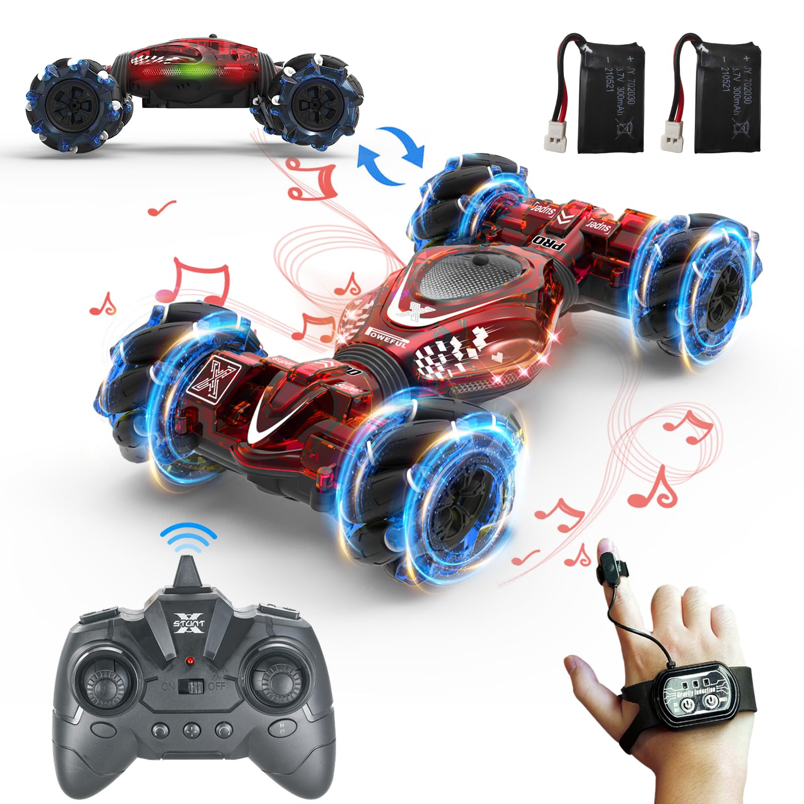 Remote Control Gesture Sensor Toy Cars Drift Twist Car 360° Rotate Off-Road V...