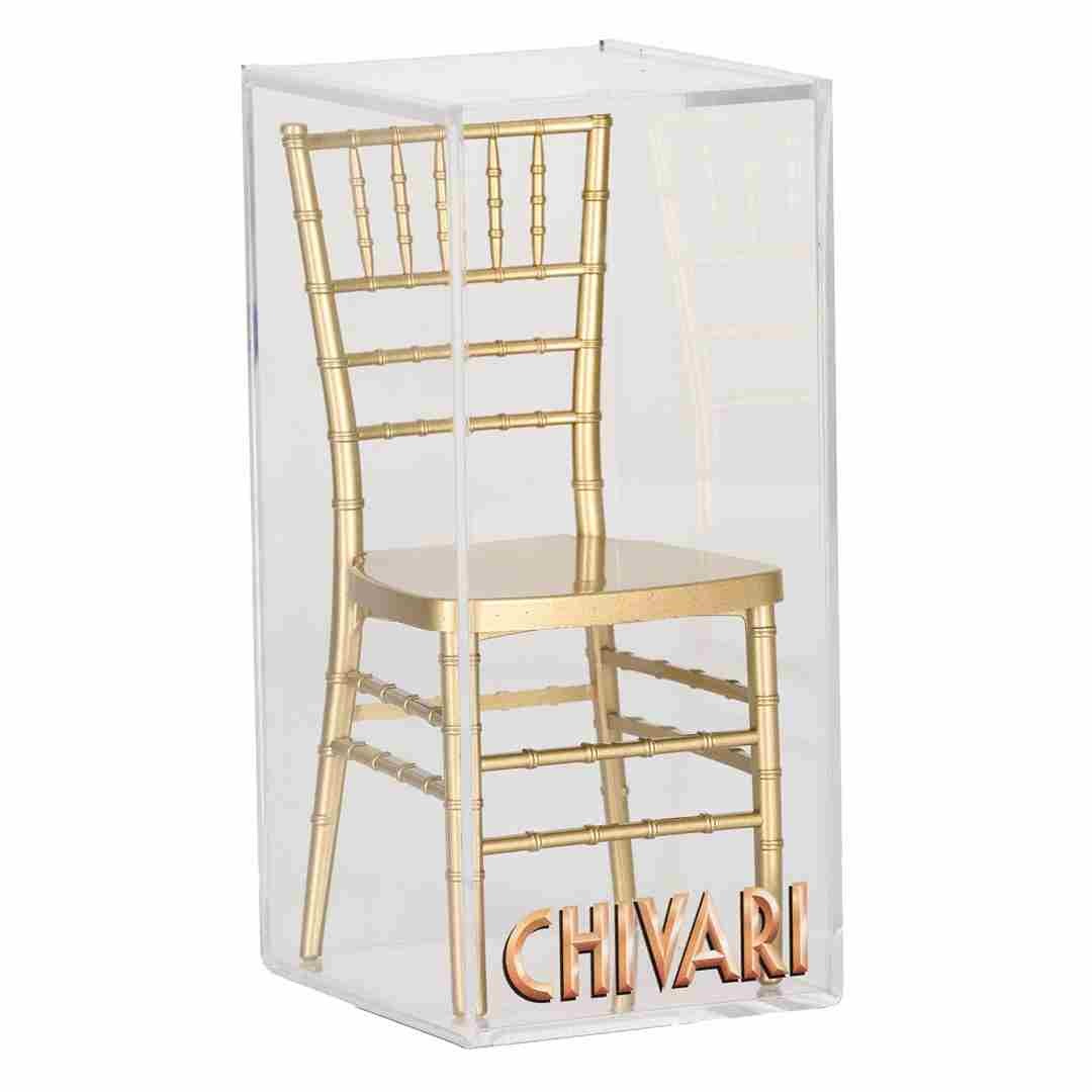 Classic Gold Mini Chiavari Chair 1:6 Scale Model by Chivari