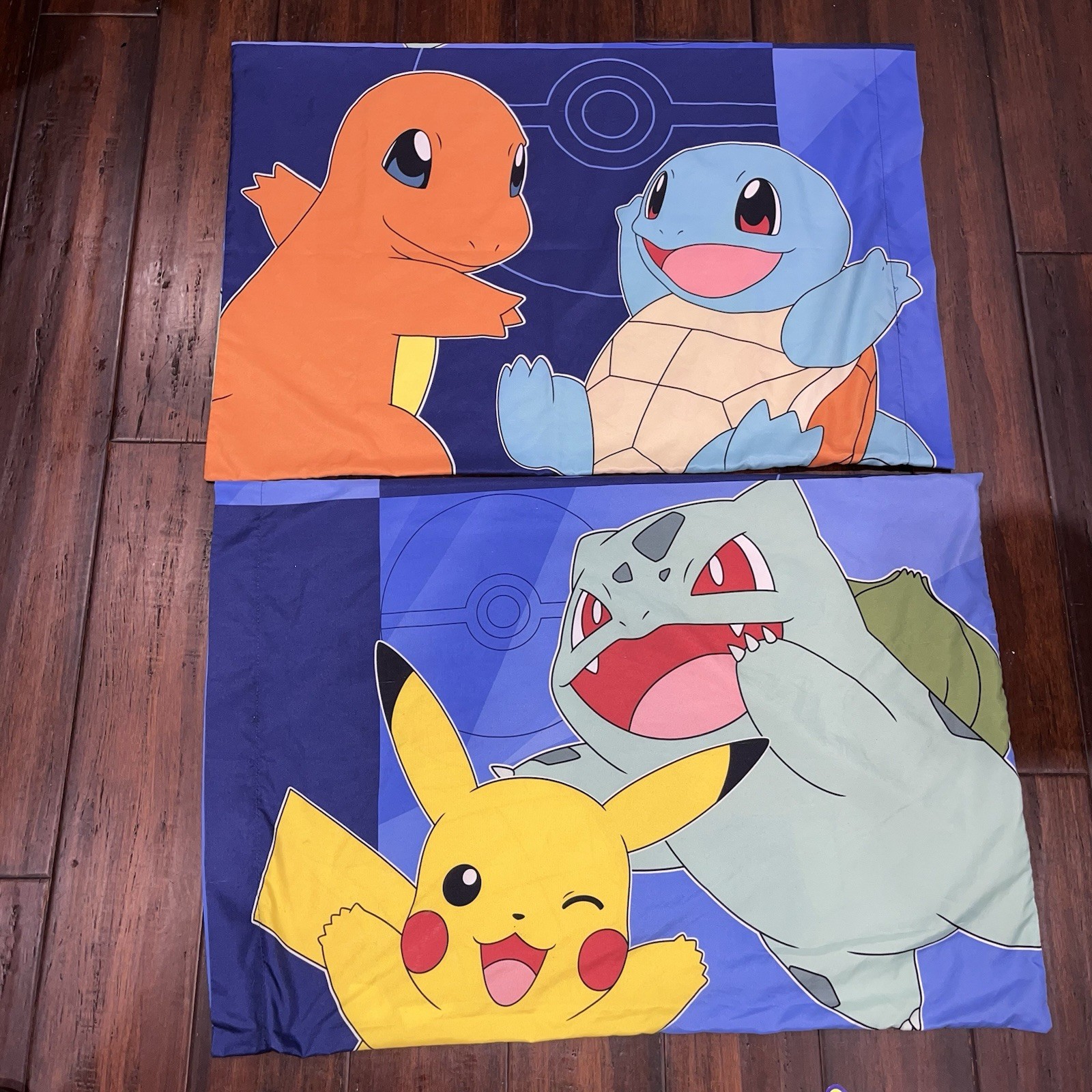 2 GameFreak POKÉMON PLAY Standard PILLOWCASE Lot•FRANCO Gotta Catch Em' All