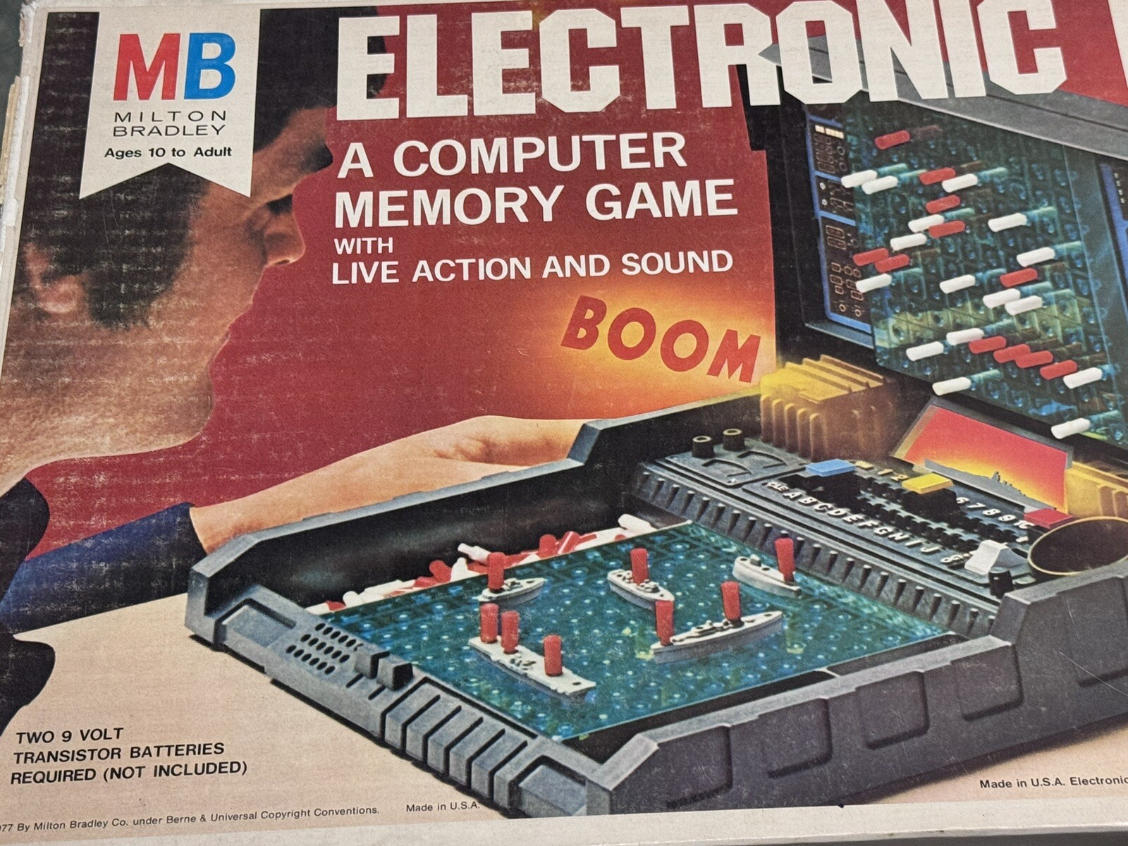 Vintage 1977 Milton Bradley Electronic Battleship Missing Instructions