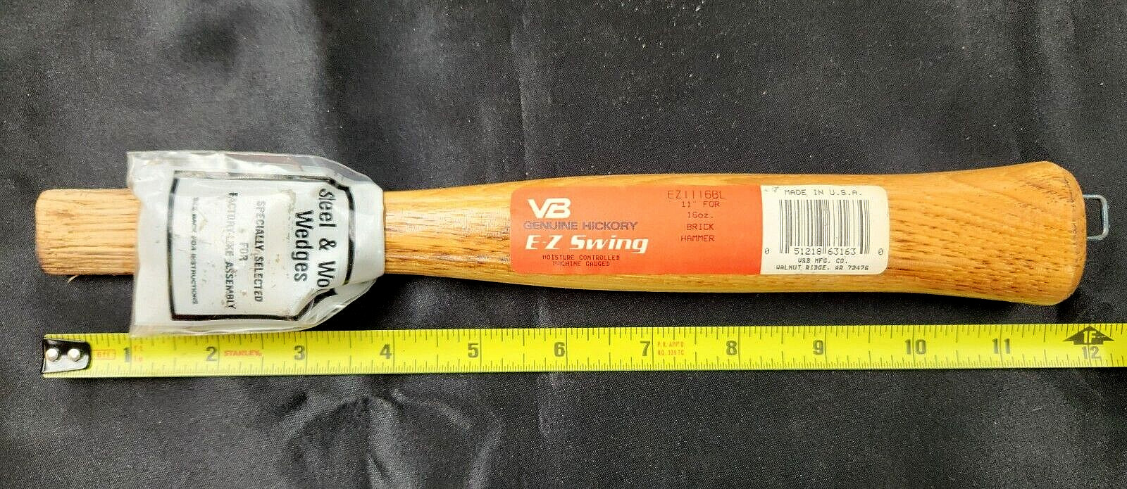 QTY 1 NEW VB 63163 EZ1116BL E-Z SWING 11" REPLACEMENT HANDLE 16 OZ BRICK HAMMER