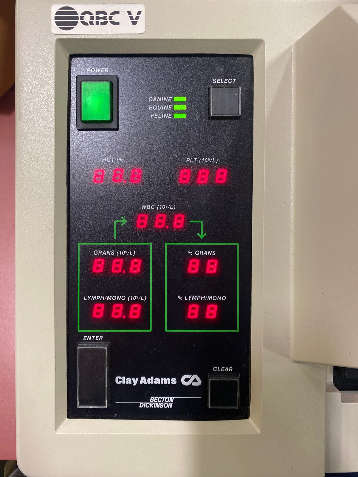 Clay Adams 4526 QBC®V Veterinary Reader Hematology Analyzer