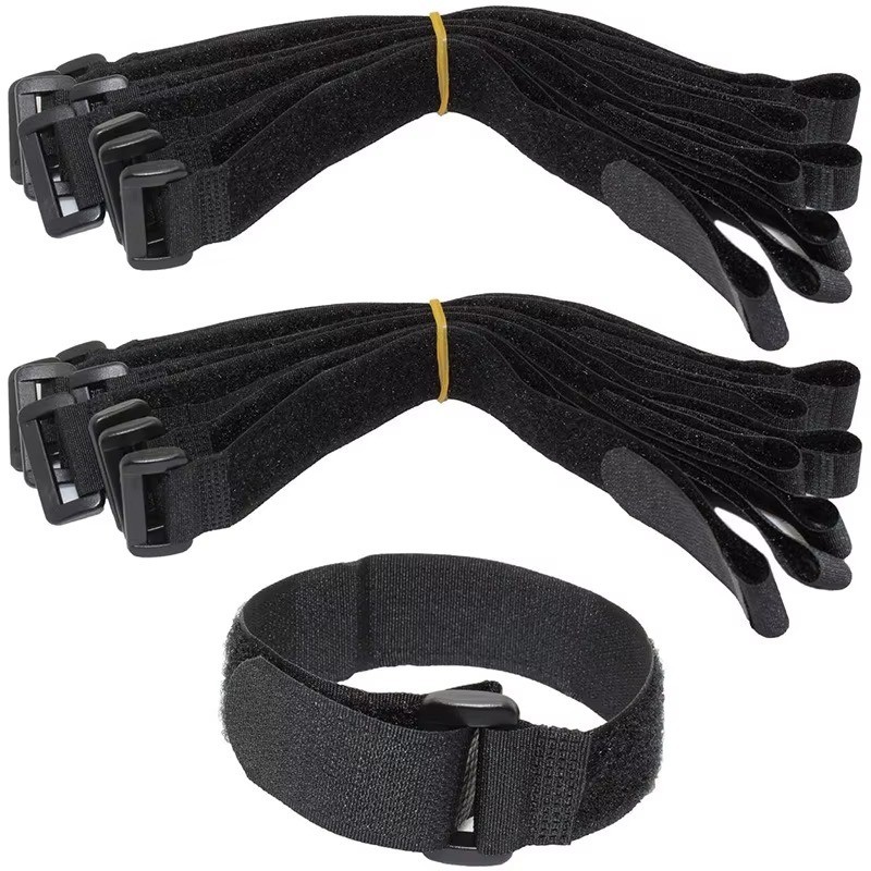 VELCRO Brand Reusable Cable Straps with Buckle Hook & Loop Fastening Ties