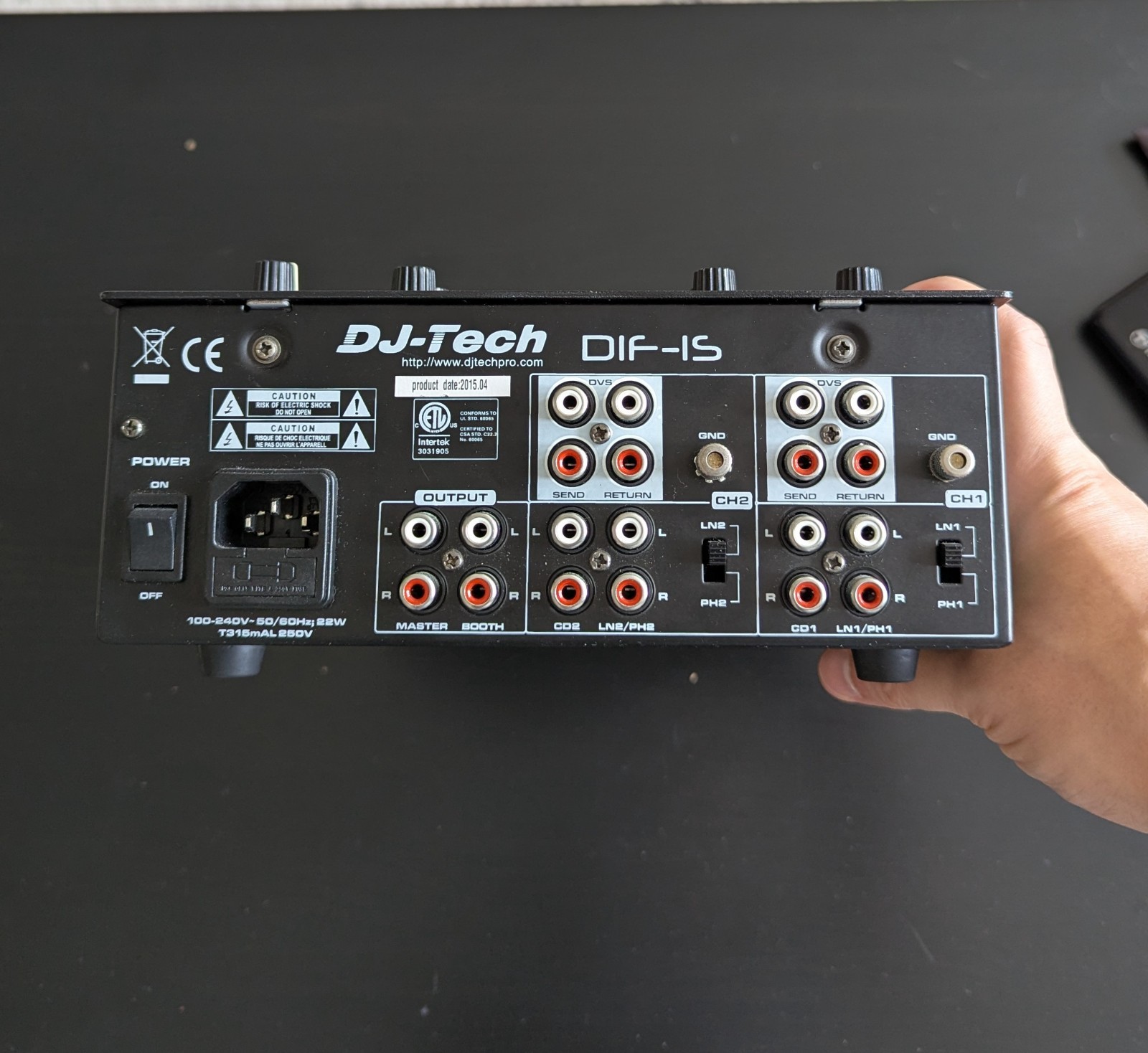 DJ-Tech DIF-1S 2-Channel Scratch Mixer With 3-Band Equalizer