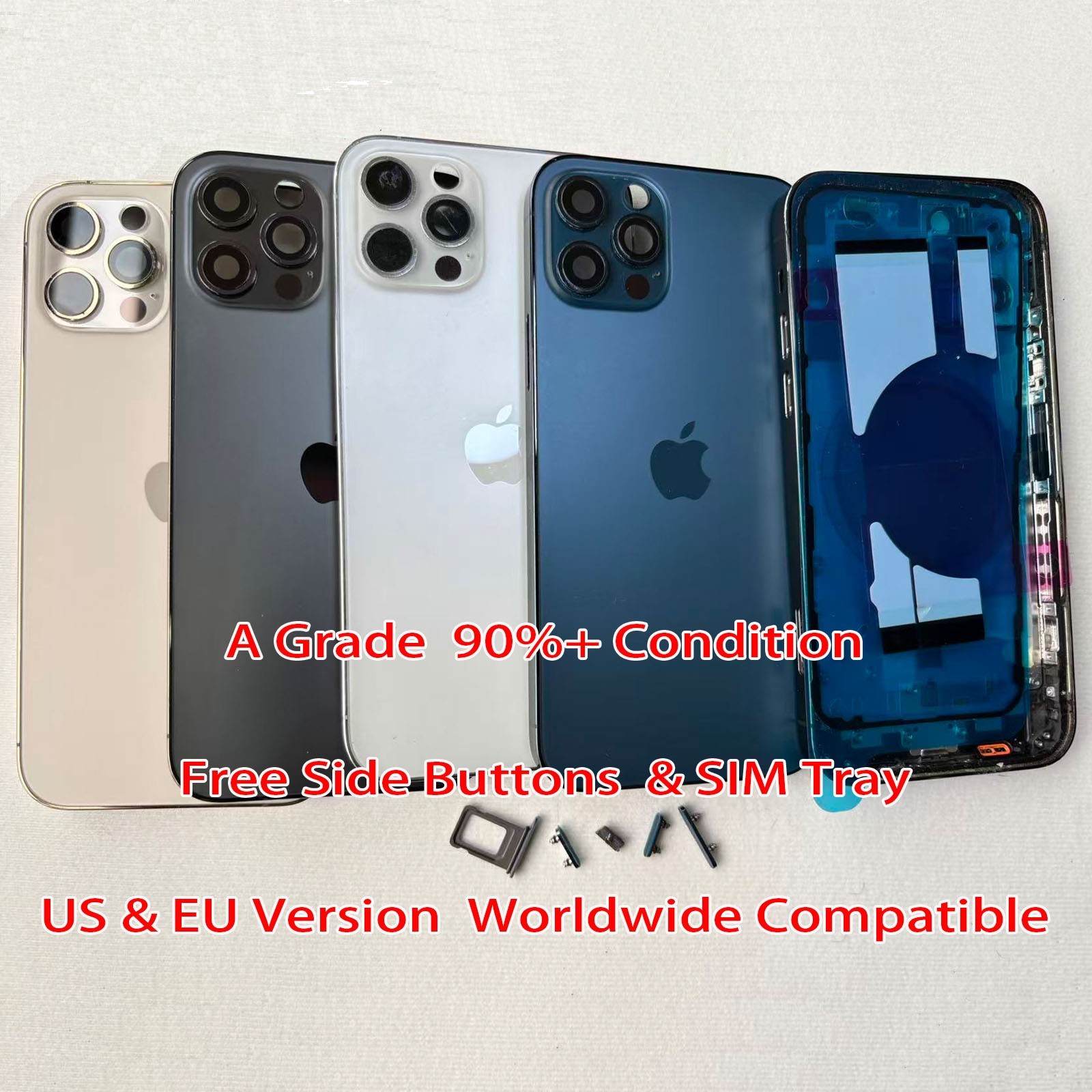 Original Pulled iPhone 12 Pro Max Rear Housing Assembly OEM Grade A Replacement