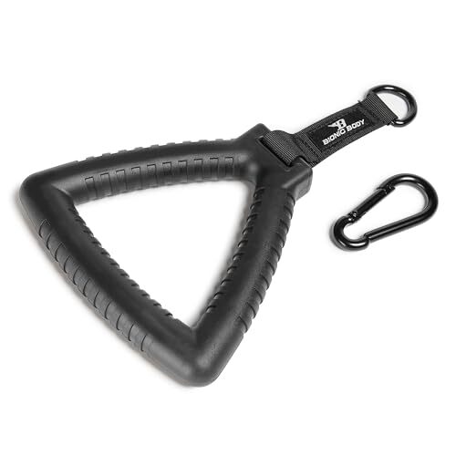 Tri-Grip Single Handle with Carabiner Clip Workout Resistance Tube Accessory