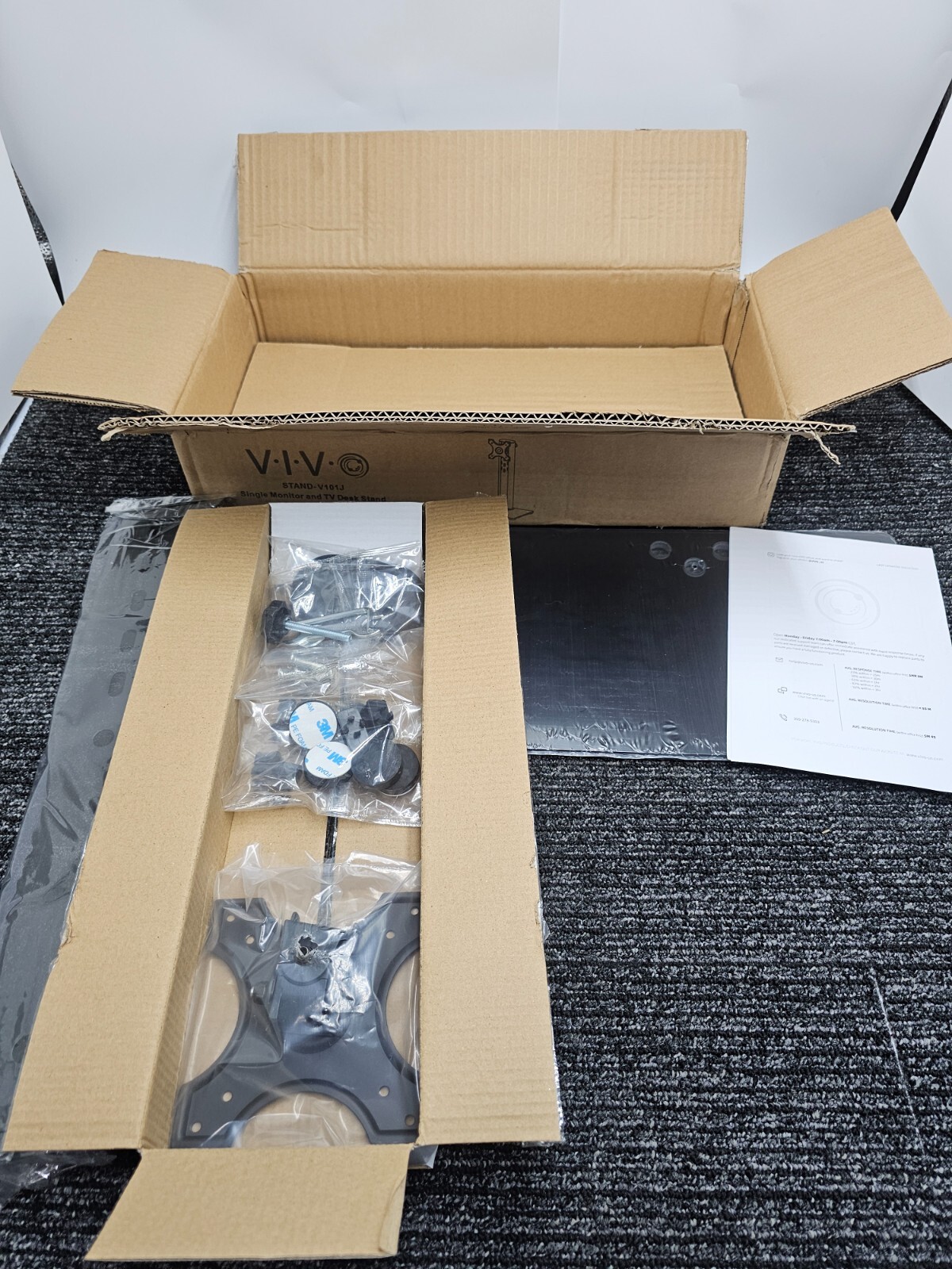 VIVO STAND-V101J Single Monitor Mount Adjustable Rotating Stand Fits up to 38"