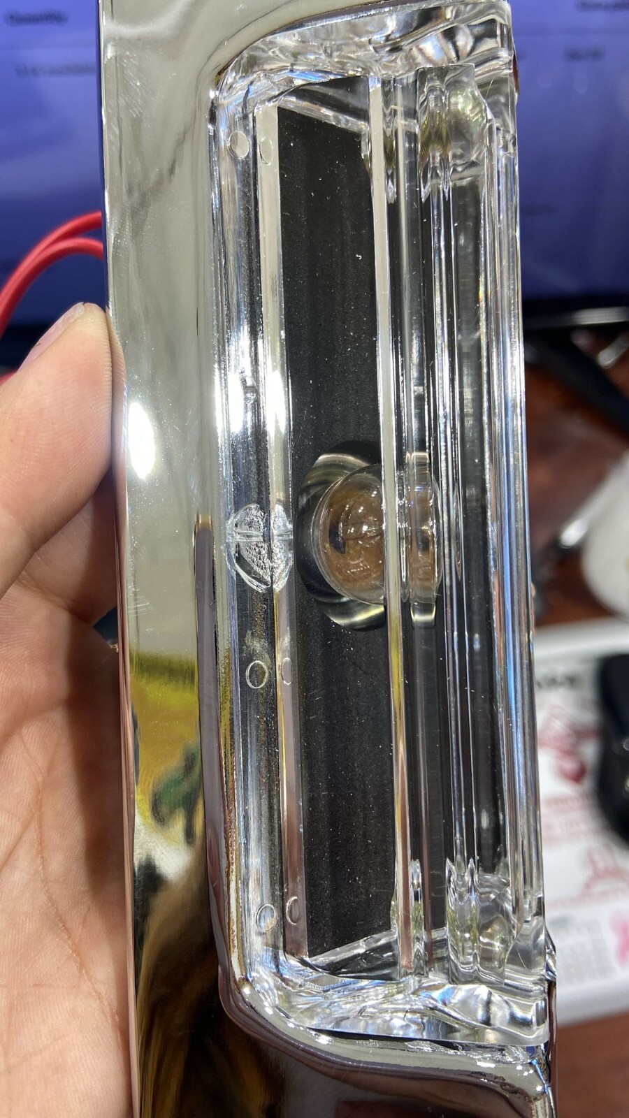 License Plate Light Assembly Fits 57 Chevy.