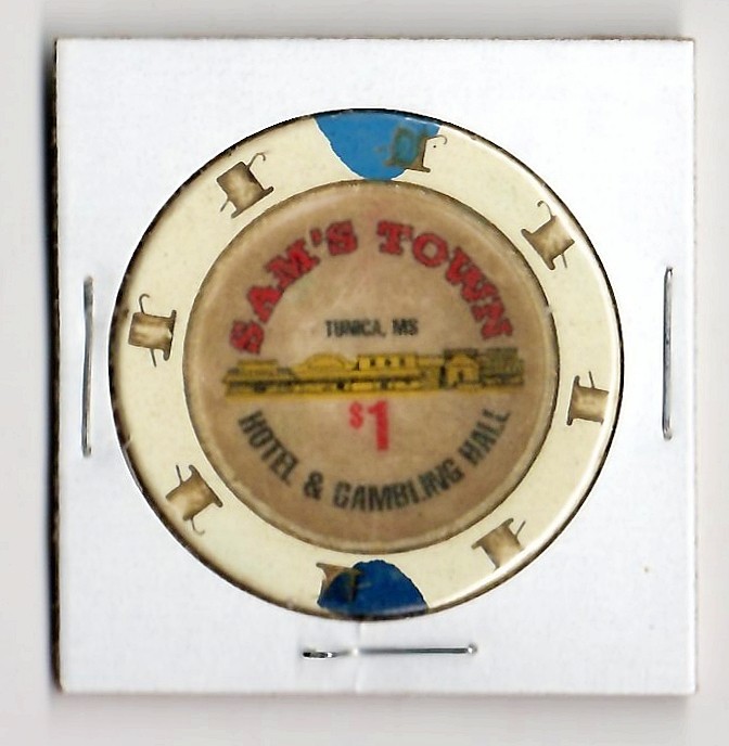 1994 SAM'S TOWN HOTEL & GAMBLING HALL TUNICA MISSISSIPPI $1 CASINO CHIP CG000718