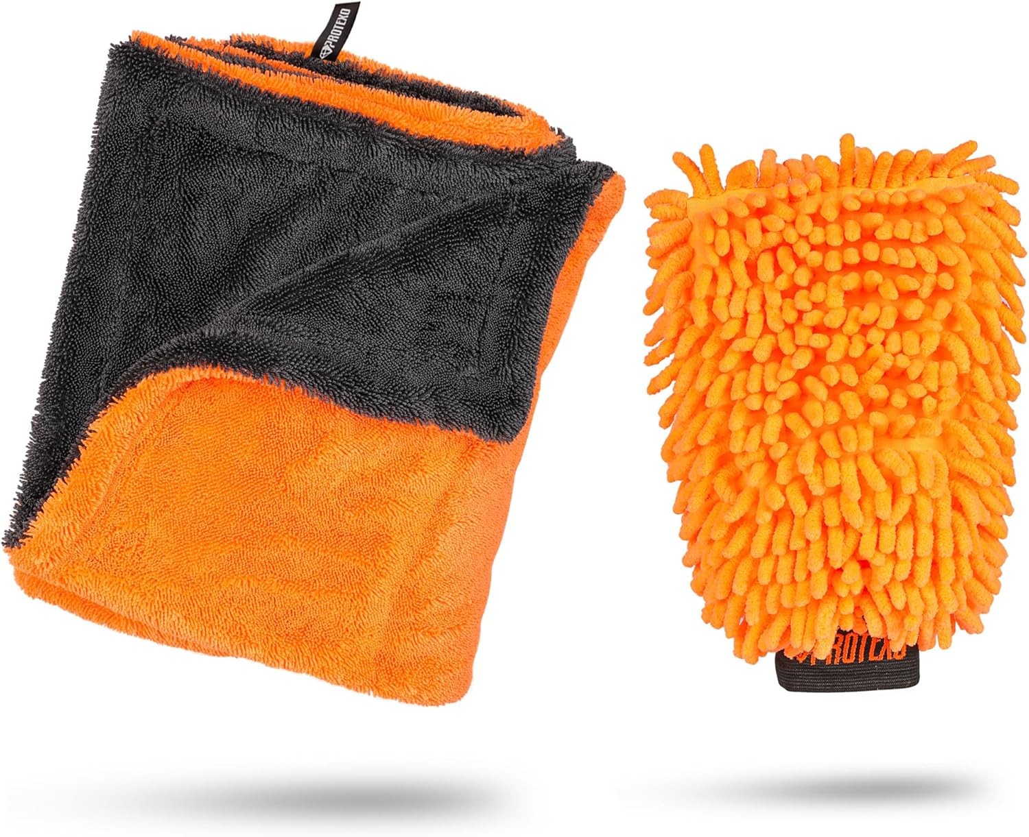 24"x36" Twisted Loop Car Drying Towel & Wash Mitt | 1200GSM Ultra Thick & Absorb