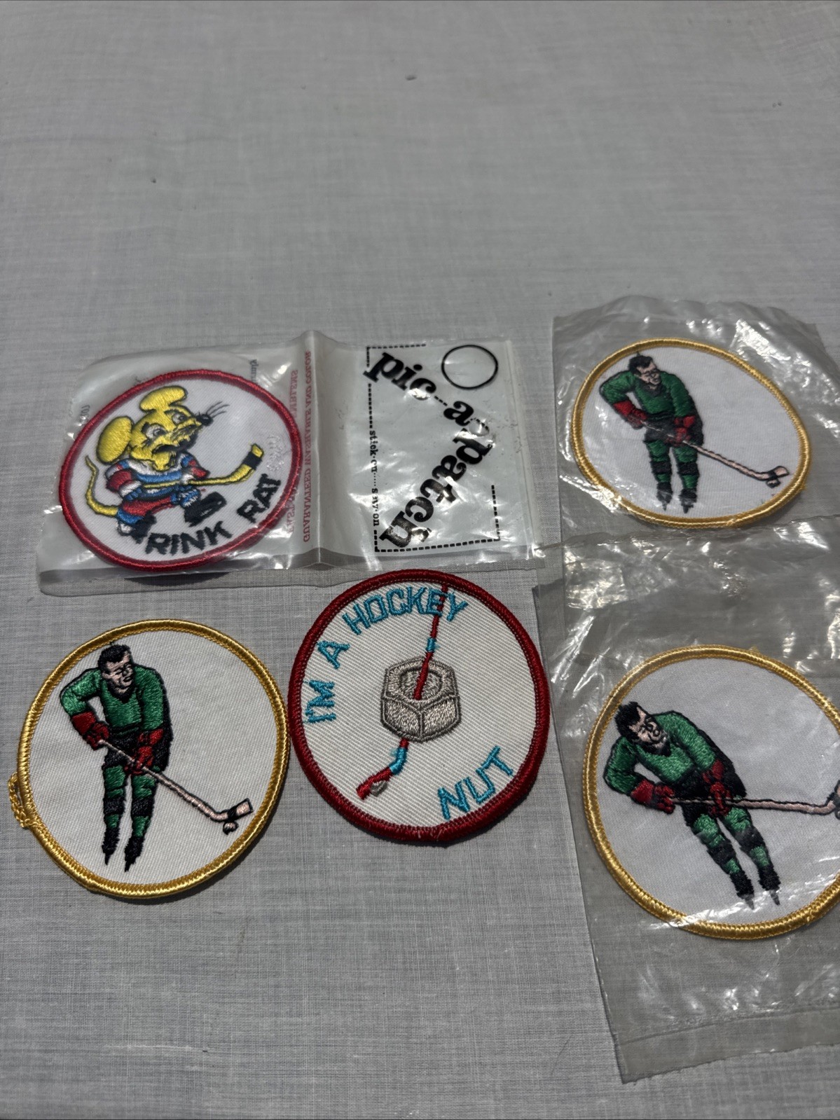 Vintage Ice Hockey Patches (Lot of 5) Rink Rat, I'm A Hockey Nut, More