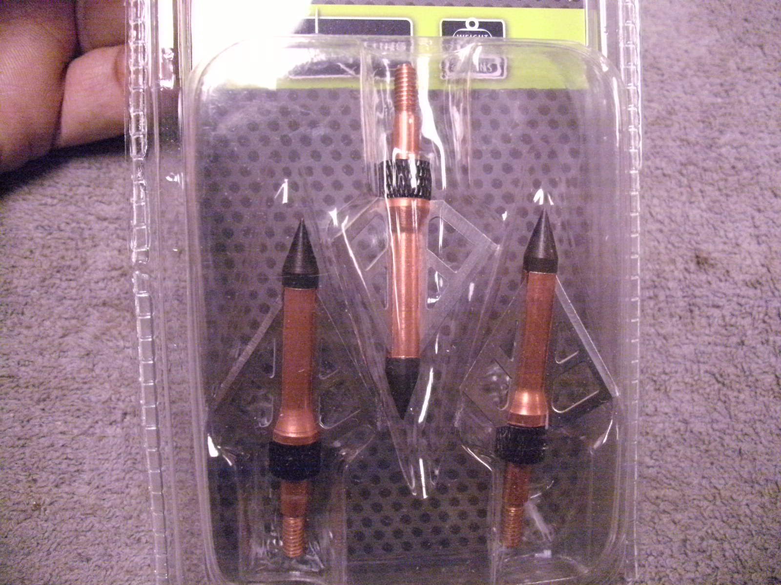 Allen Lighting 100gr, 1 1/16 wide, Set of 3 Broadheads new in the Pack,