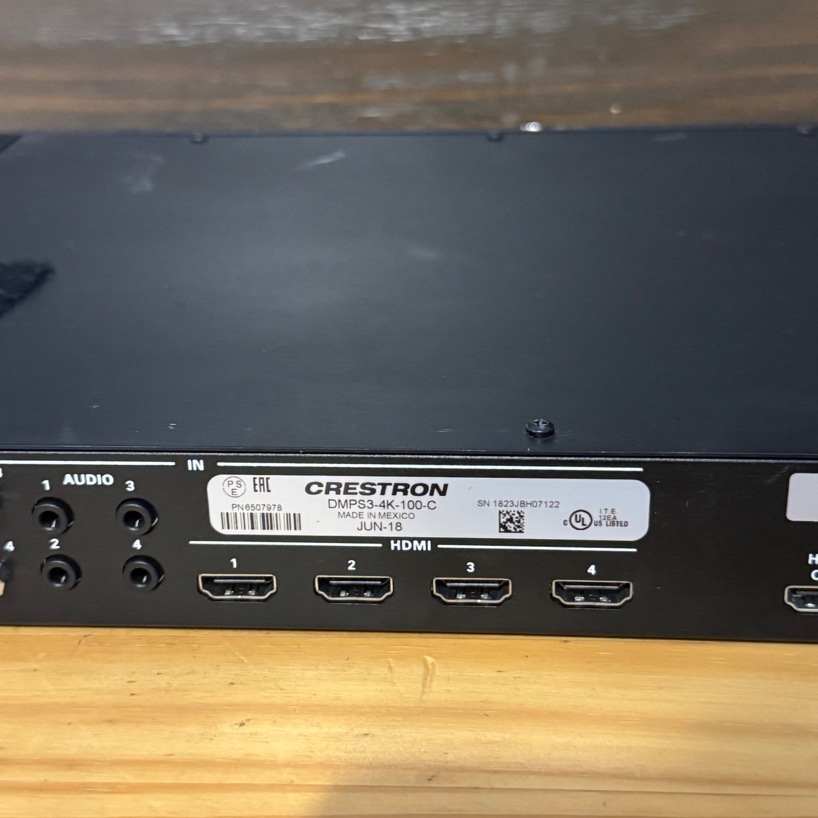Crestron DMPS3-4K-100-C 3-Series 4K DigitalMedia Presentation System Black Good