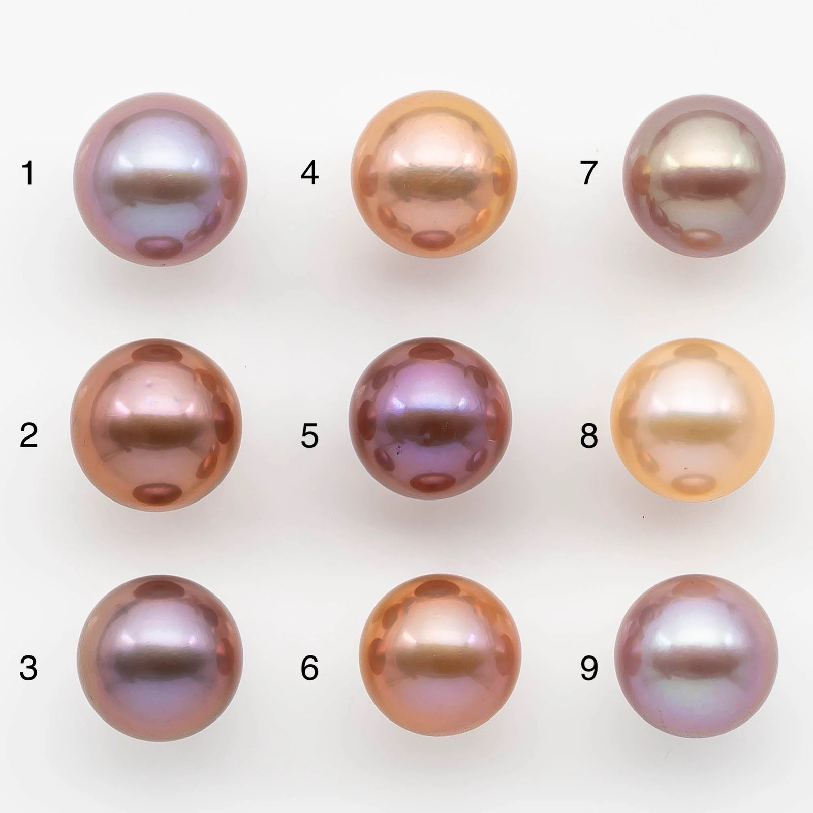 12-13mm Edison Pearl Round Natural Colors with High Luster, Undrilled, SKU # 24