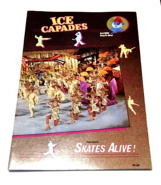 Vintage 1982 Ice Capades Skates Alive Tour Program with Smurfs Alive