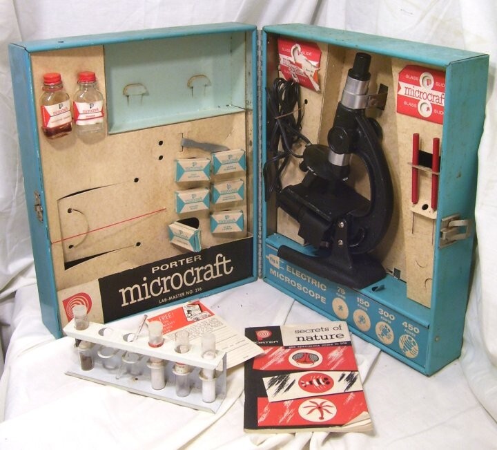 Vintage Porter Science Microcraft Microscope Set from 1957