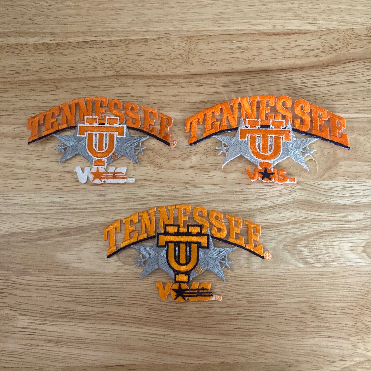 [LOT OF 3] TENNESSEE VOLUNTEERS Vintage Iron-On 4.5" x 2.75" Patches