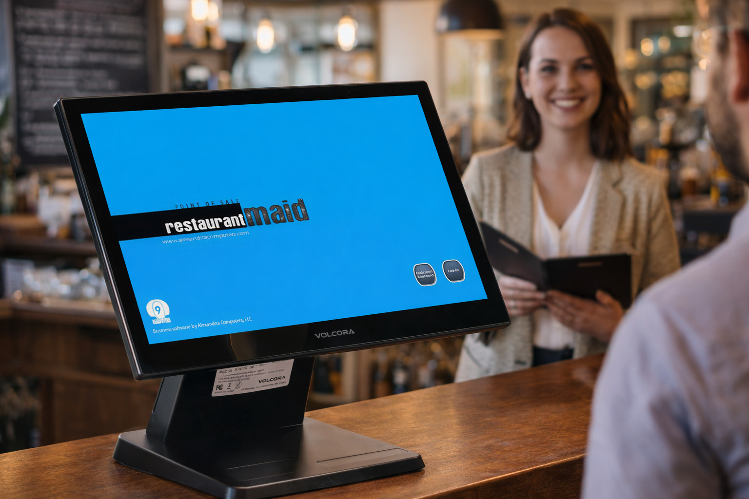 Volcora POS ALL IN ONE Intel i5 Windows 11 with Maid Restaurant Software NEW