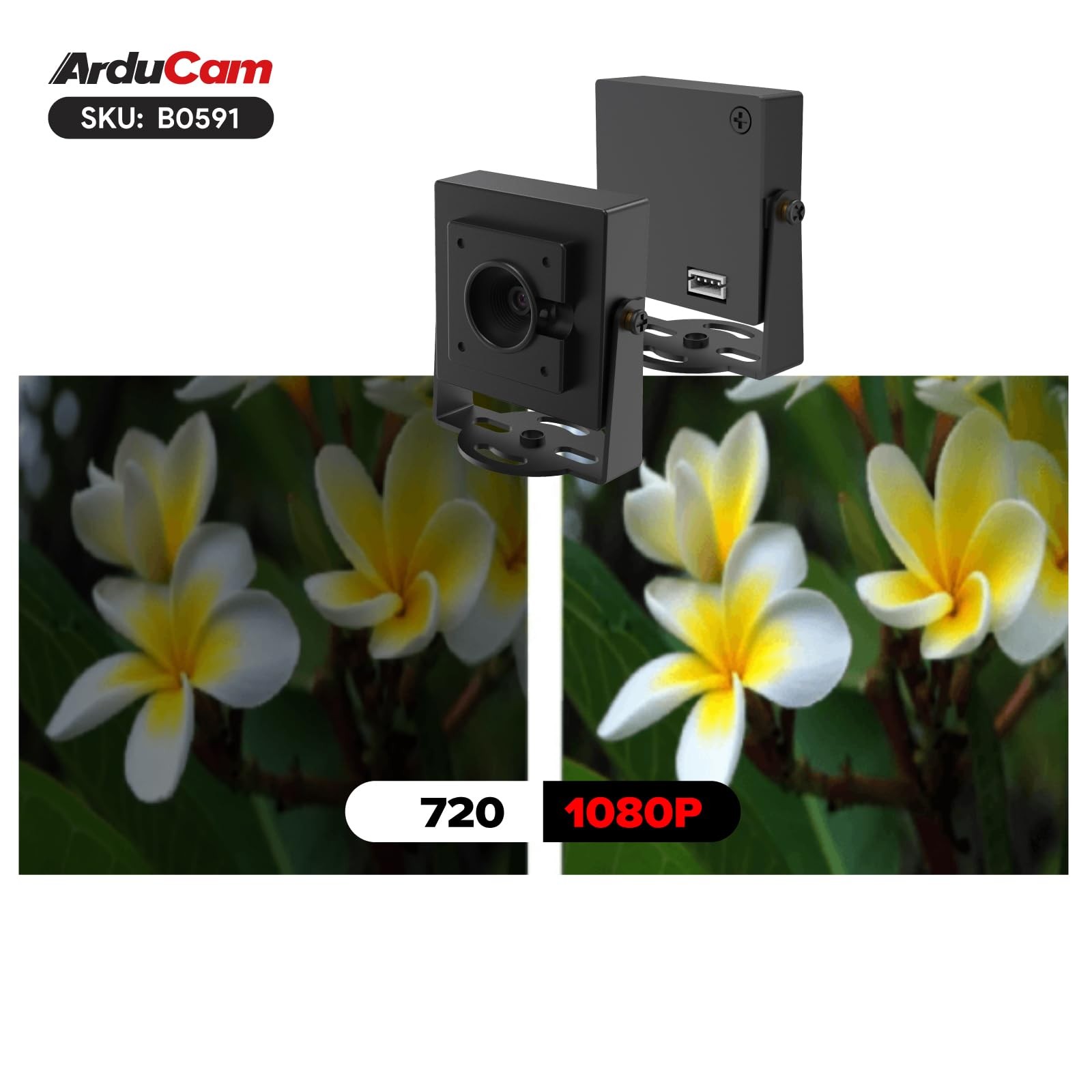 1080P HDR USB Camera Module 30fps 78D Autofocus UVC Mini Webcam Windows