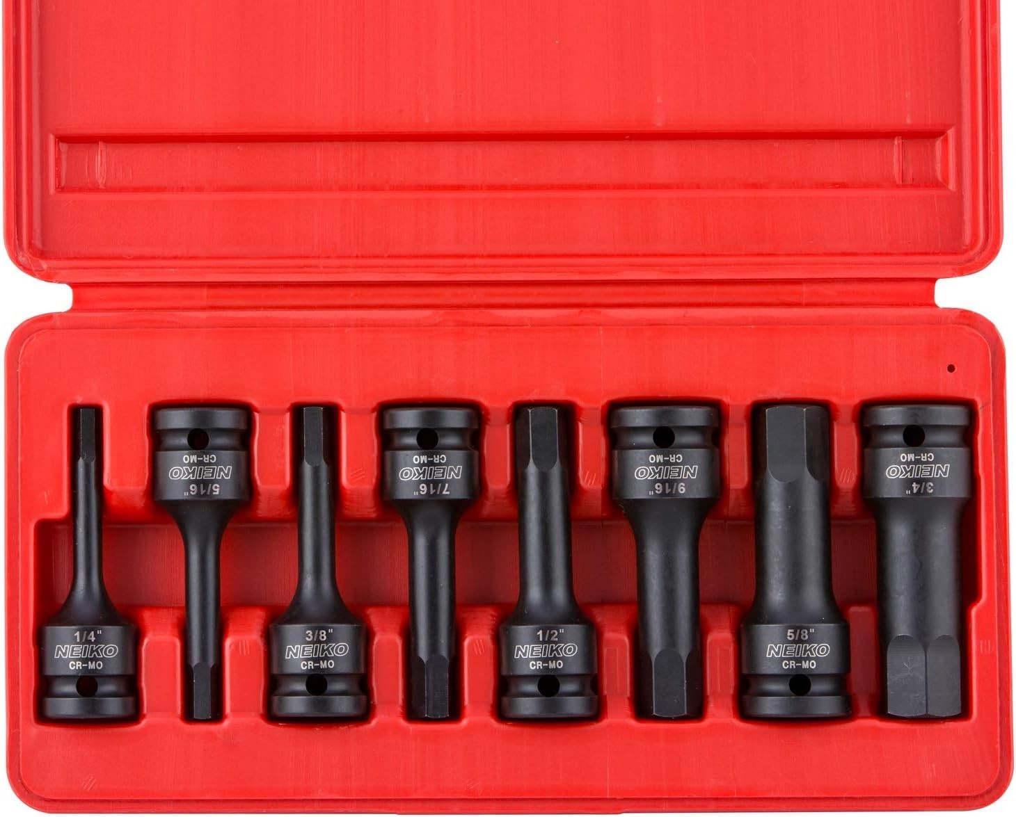 8-PCS 1/2-In Drive Allen Socket Set 3-In 1/2-In Impact Hex-Bit Socket Set SAE