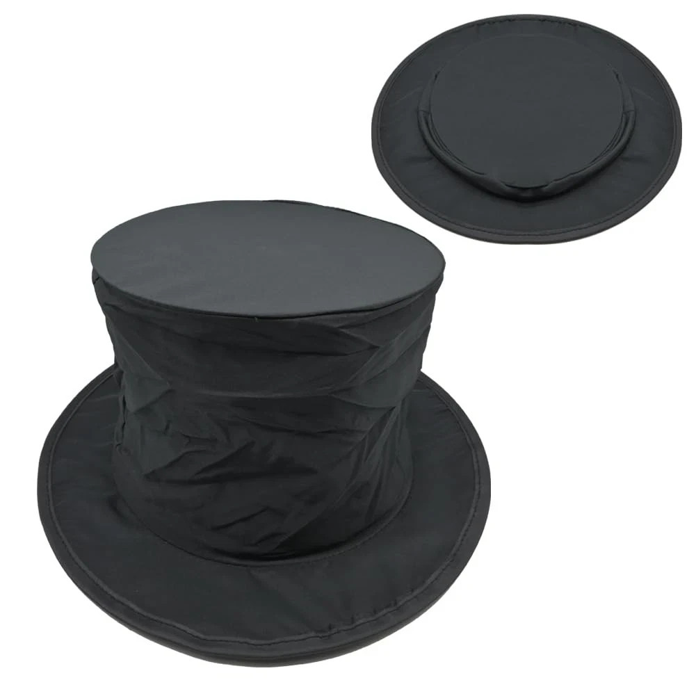 LJLHUIM Black Top Hat Folding Magic Trick Costume Magicians