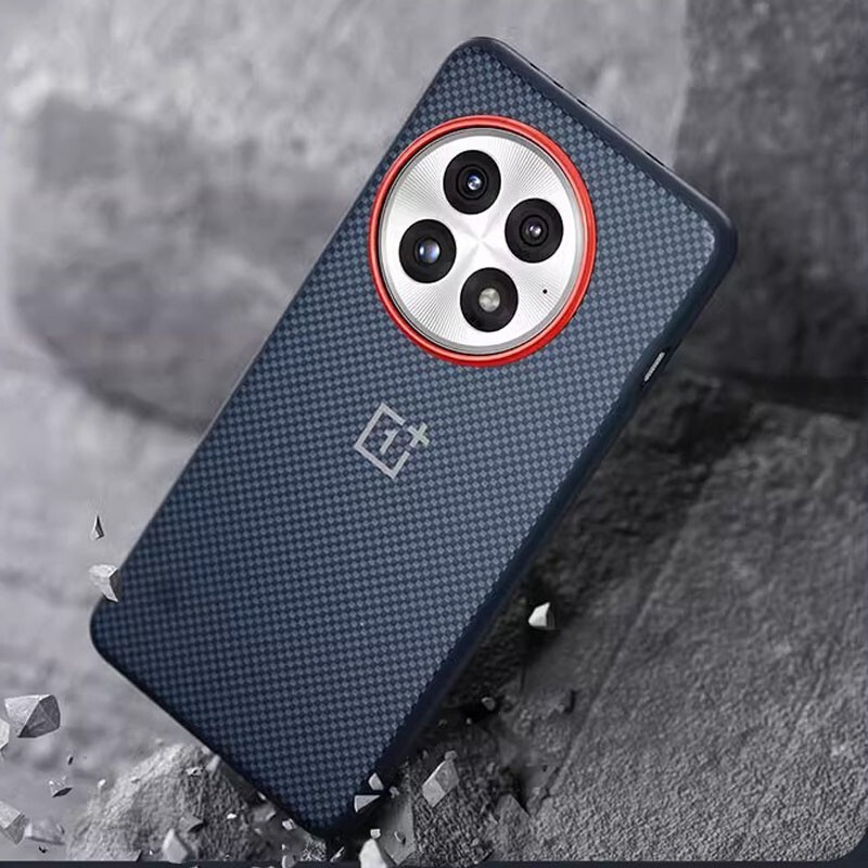 Original OnePlus 13 Carbon Bumper Wood Karbon Sandstone Black Phone Case Cover