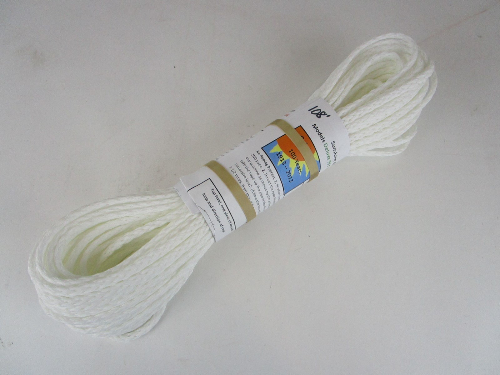 108 feet 3/16 inch diameter polyethylene UV resistance rope Sunshine Clothesline