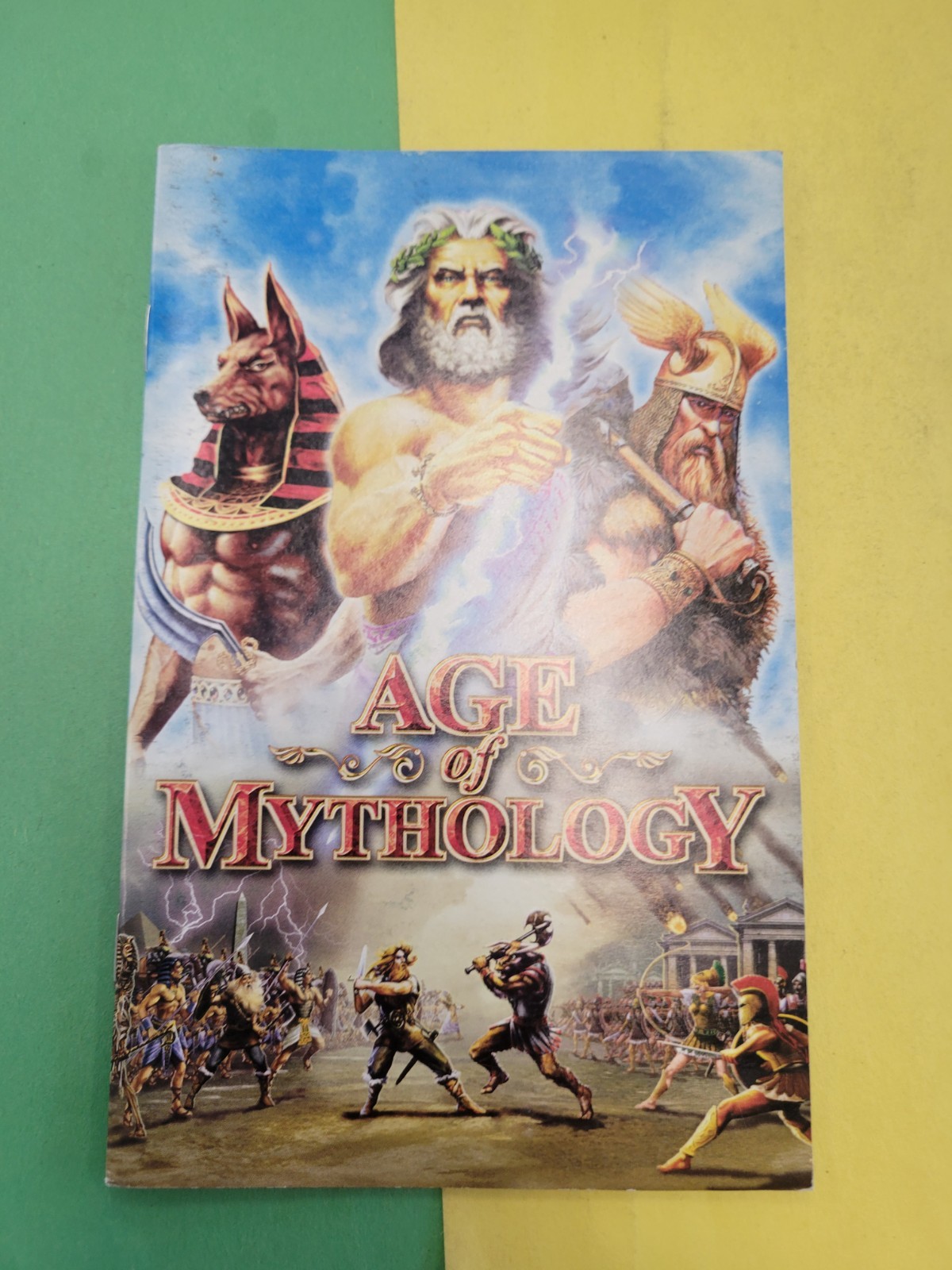 Age of Mythology Microsoft PC Game Instruction Manual Booklet ONLY 2002 Original