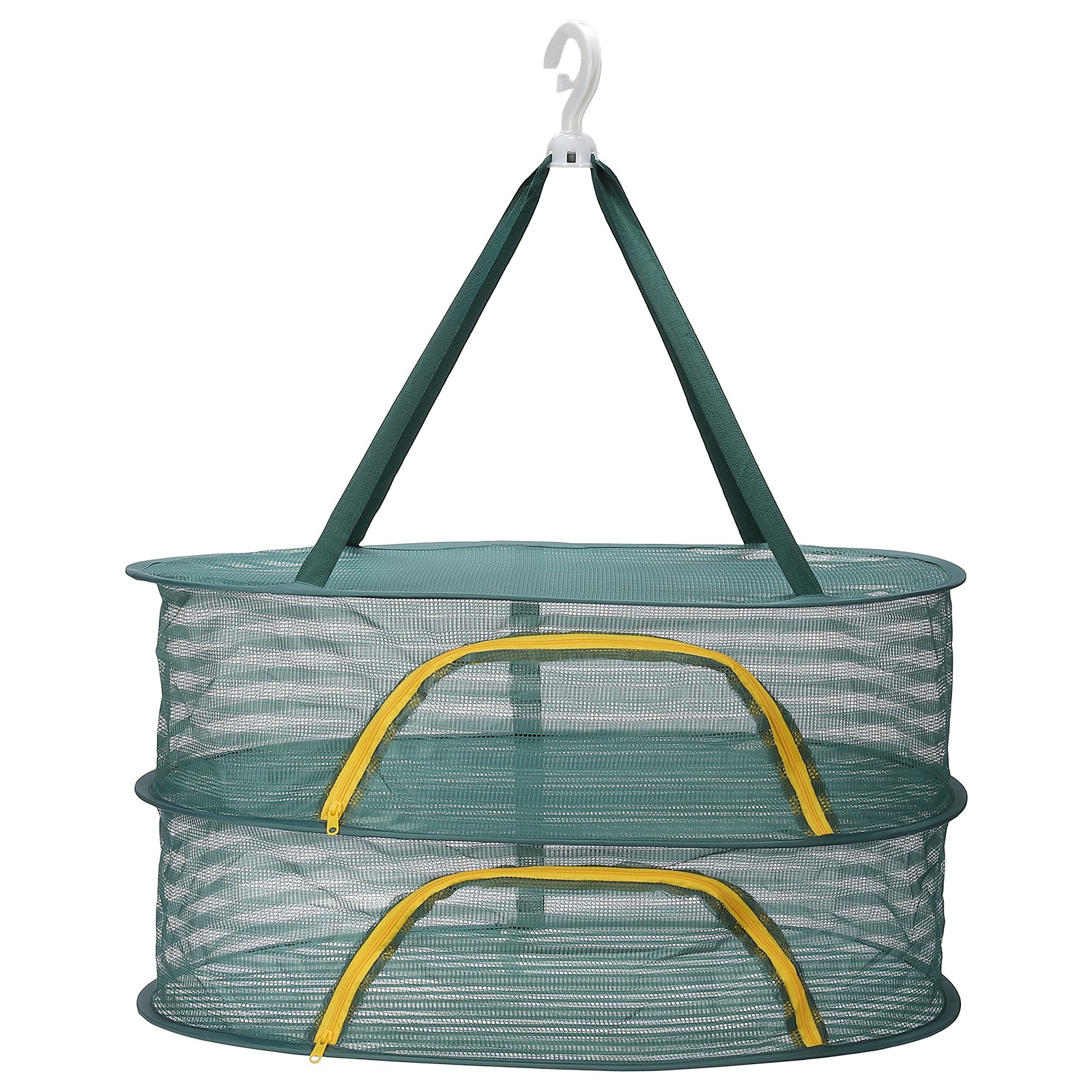 "24\" 2 Layer Zippered Herbal Coat Rack Grid, Green"