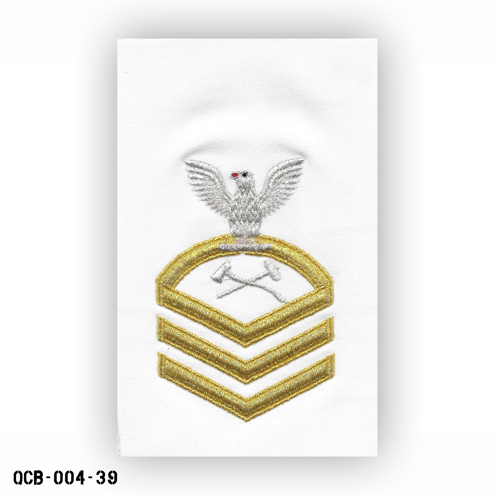 Damage Control Tech White Sleeve Patch ~ US Navy E-7 Chief Petty Officer ~ NEW