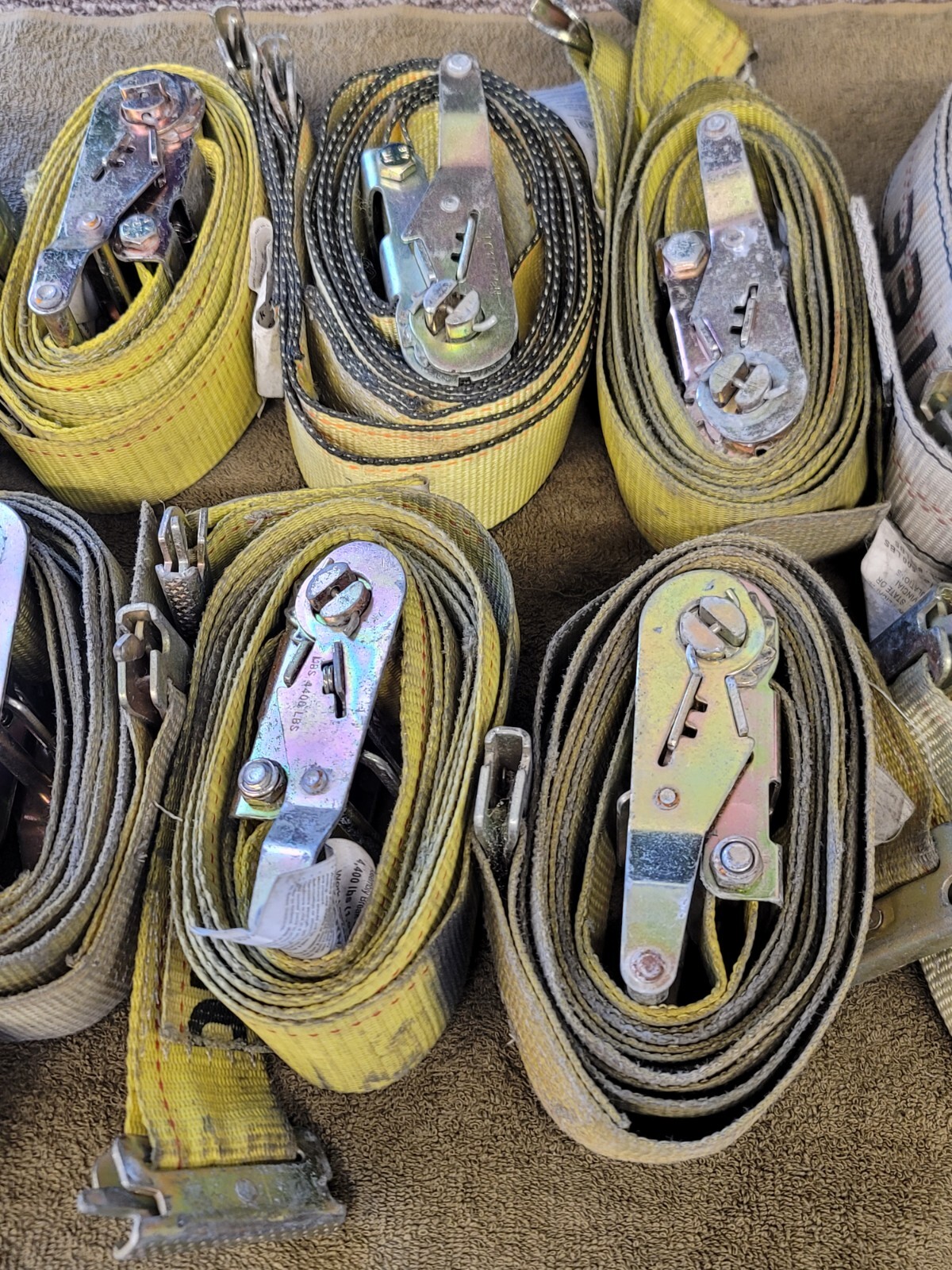 14 Cargo Ratchet Straps Hold Down Tie Down 2" 12' E Track Mytee Uscc US Logistic