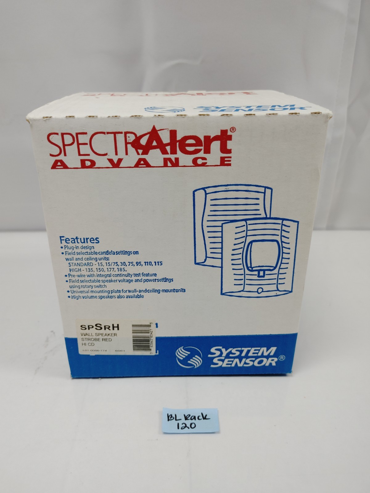 System Sensor SPSRH Wall Mount Speaker/Strobe