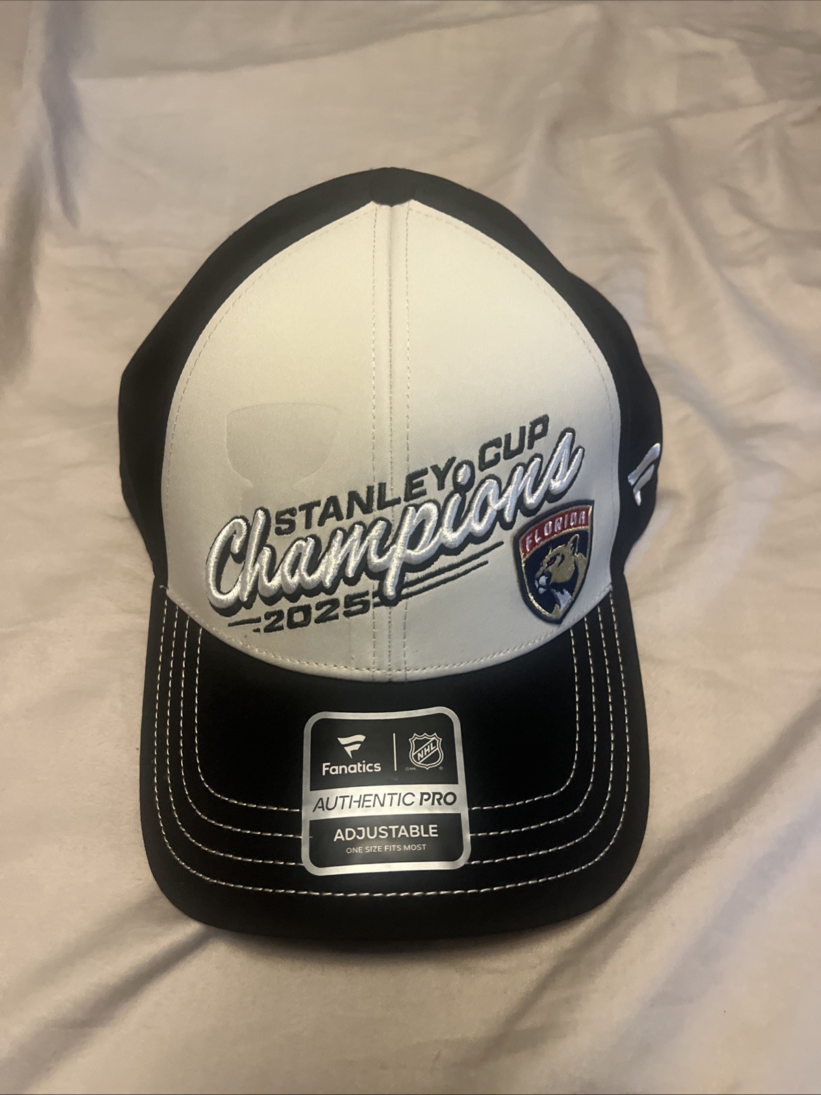 Florida Panthers Fanatics 2025 Stanley Cup Champions Locker Room Adjustable Hat