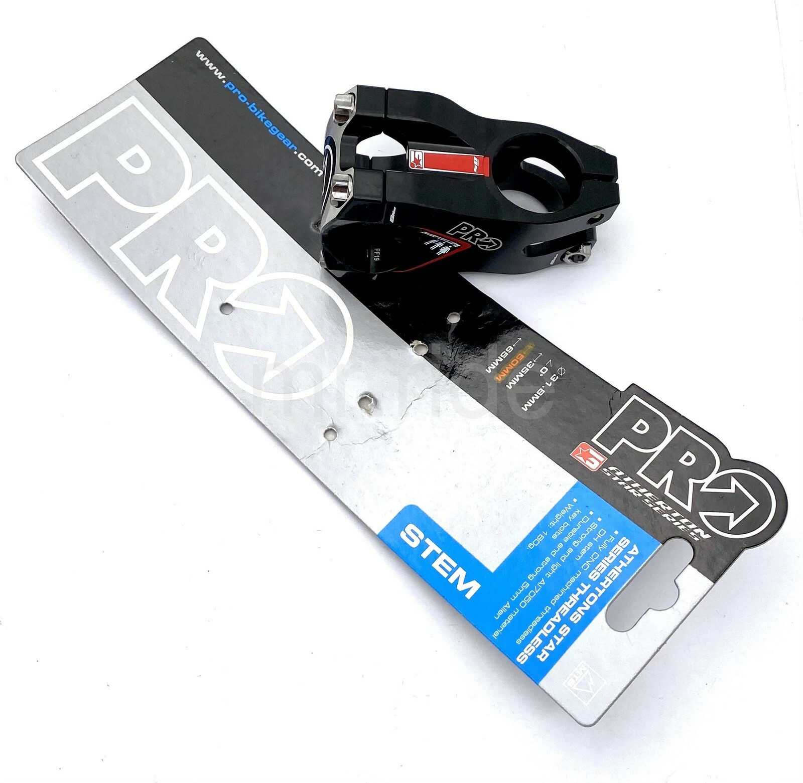 Shimano PRO CNC ATHERTONS DH MTB Bike Stem,0 Degree, 31.8 Threadless 50/65mm