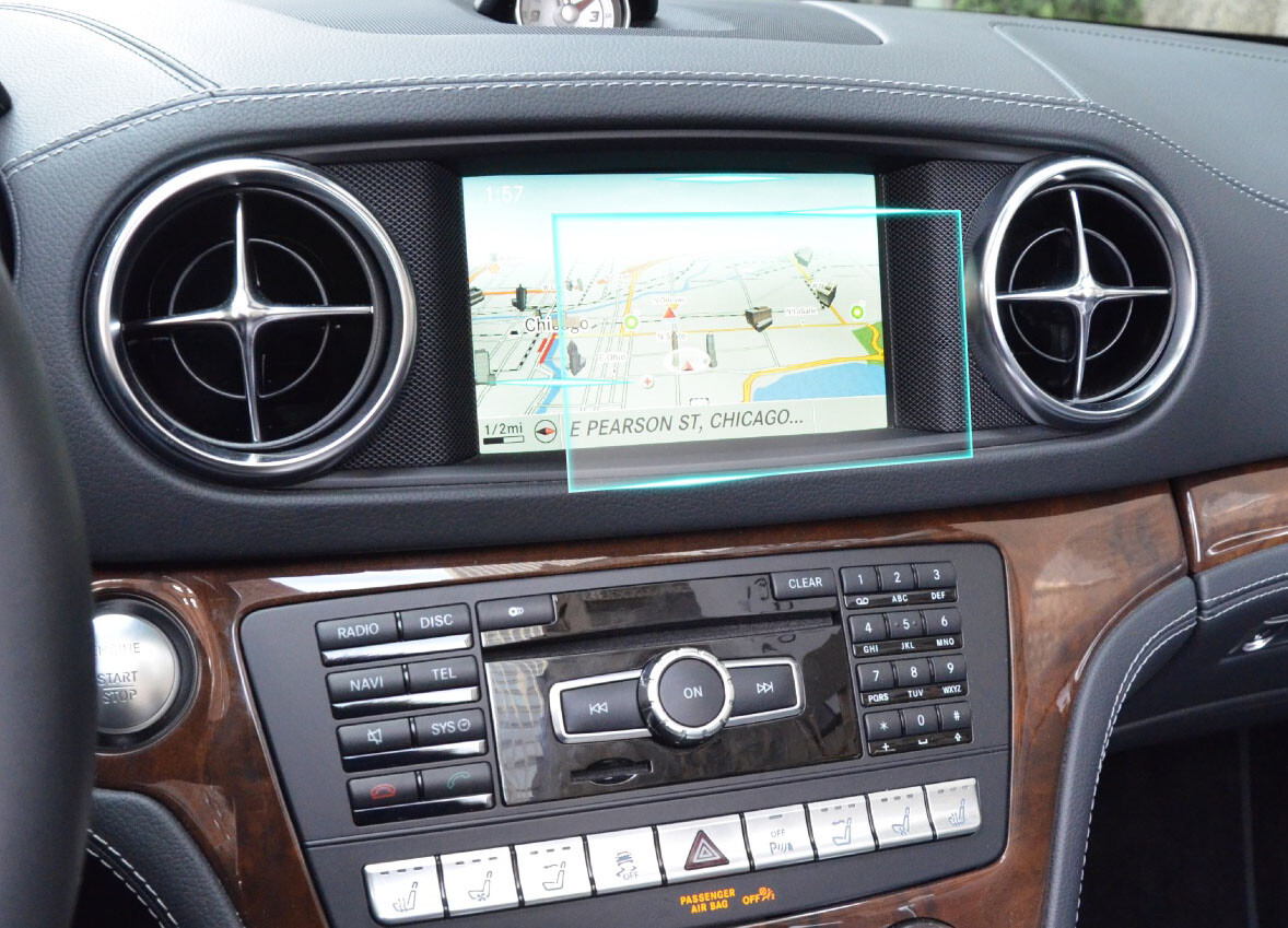 Crystal Clear Screen Protector for 2014 Mercedes Benz SL550 Vehicle Navigation