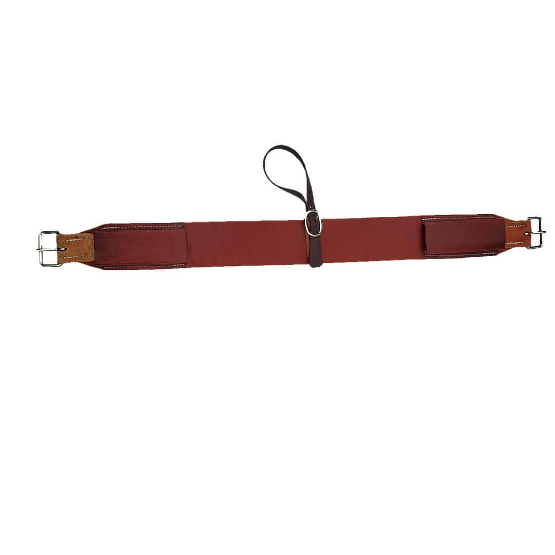 New 3" Western Harness Leather Rear Flank Cinch With Connector Strap