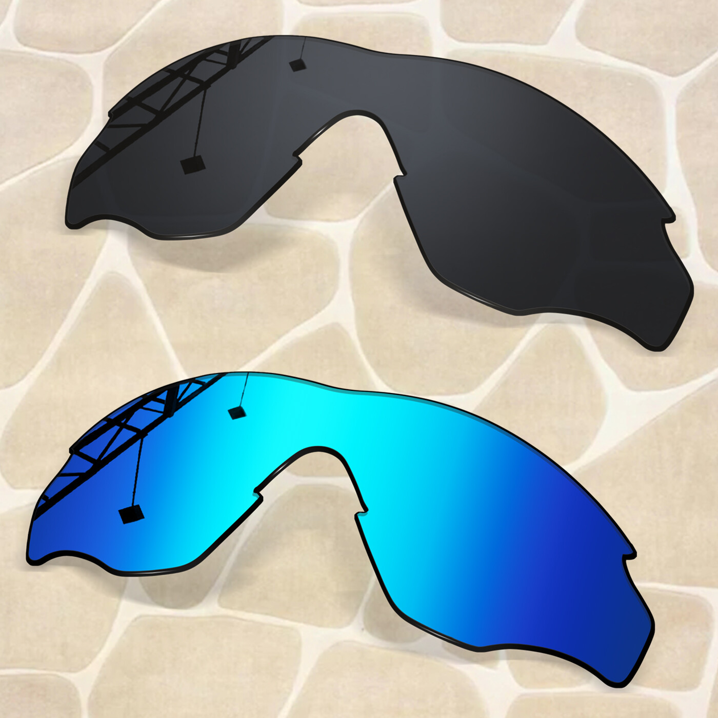 2 Pieces POLARIZED Replacement Lenses for Oakley M2 Frame XL OO9343 Sunglasses