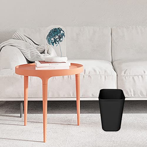 Efficient Trash Can Wastebasket, Fits Under Desk, Kitchen, 3.5 Gallons Black